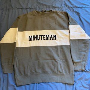 Fan Cloth Minuteman Sweatshirt in Gray and White
